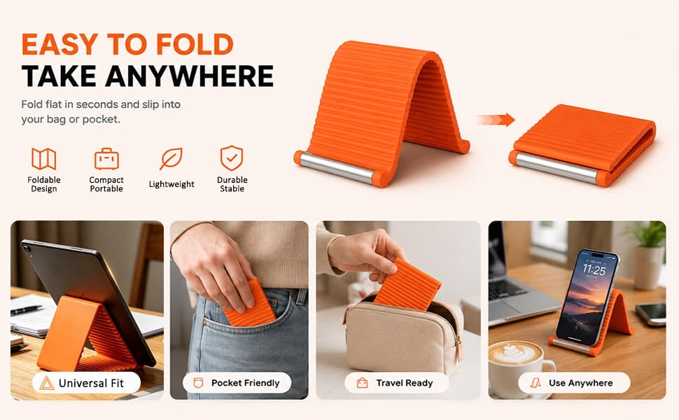 Flexible Silicone Aluminum Phone Holder
